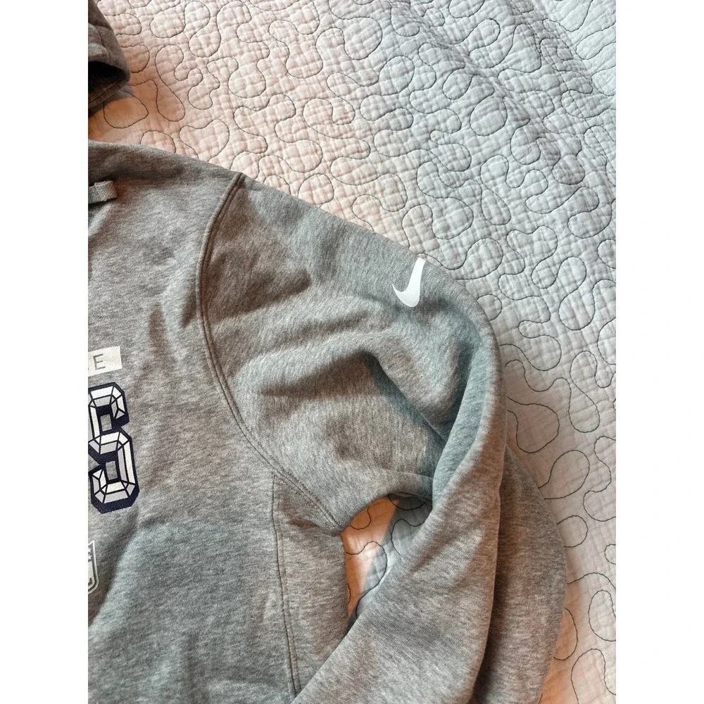 Nike New England Patriots Super Bowl LIII AFC Champions Gray Hoodie Mens Small